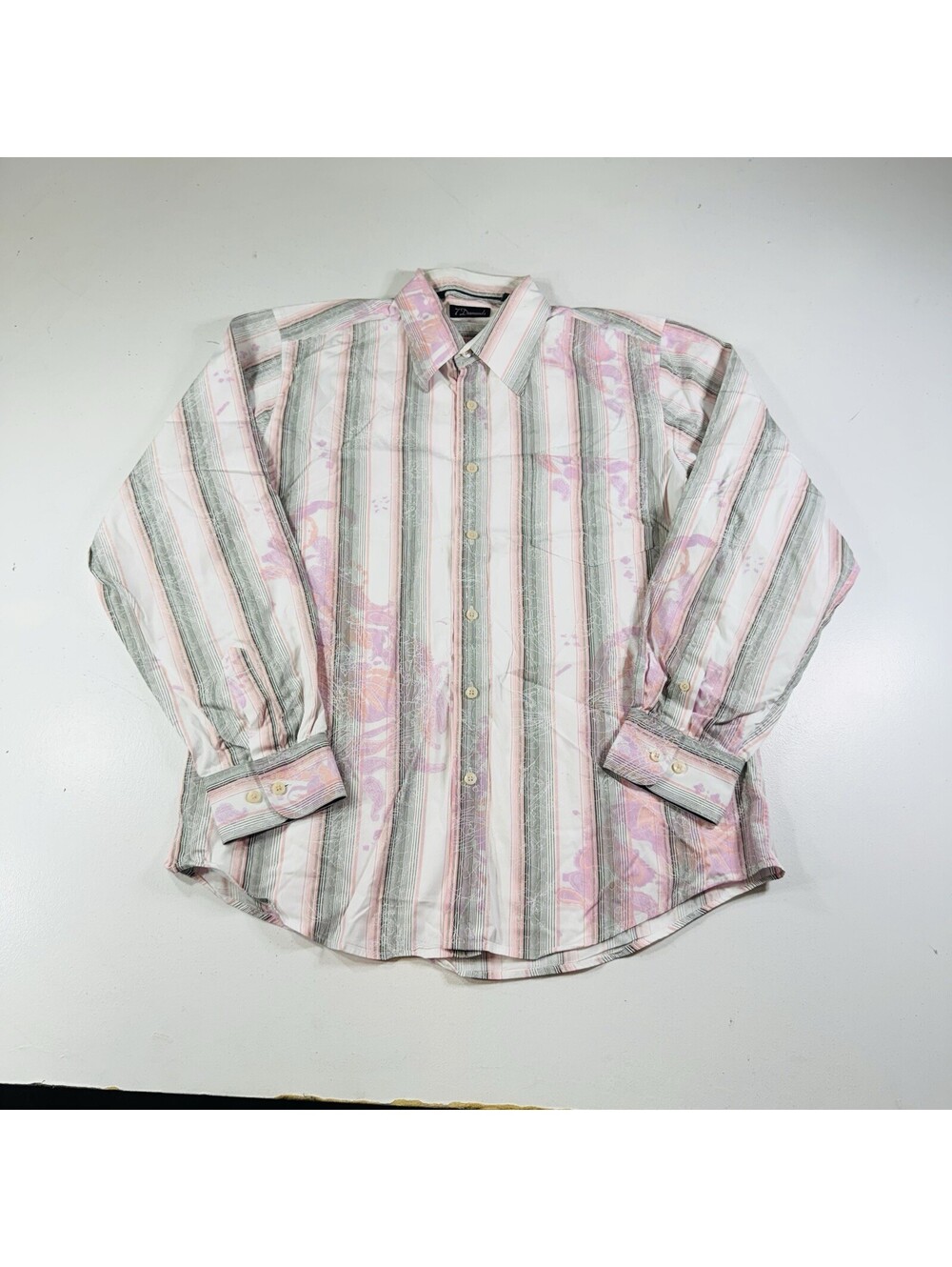 7 Diamonds Shirt Long Sleeve Pink Paisley Men’s Size XL
